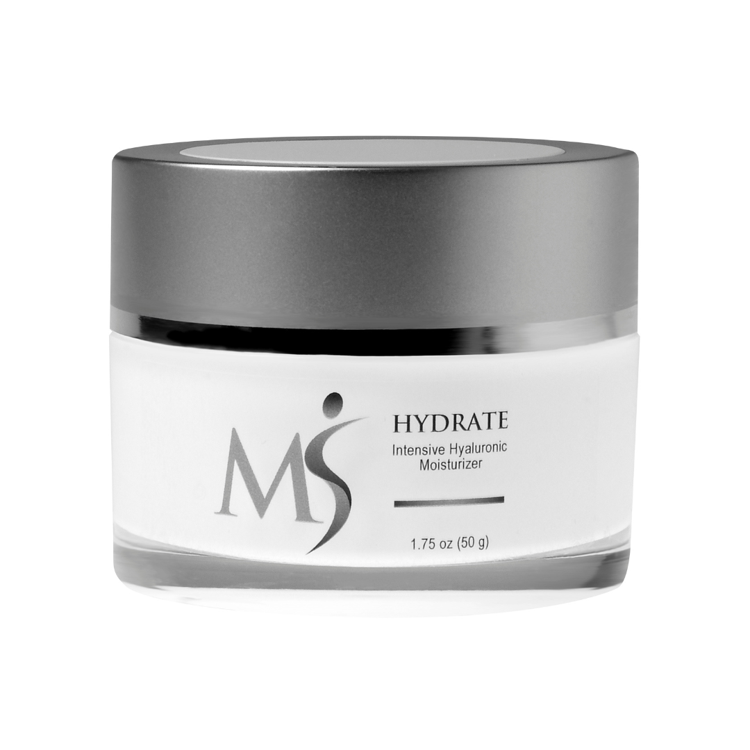 HYDRATE deep moisturizer from MSMSSkinTherapy provides deep hydration to the skin, while also repairing the skin's barriers to prevent moisture loss. It is highly moisturizing but will not clog pores and cause breakouts.