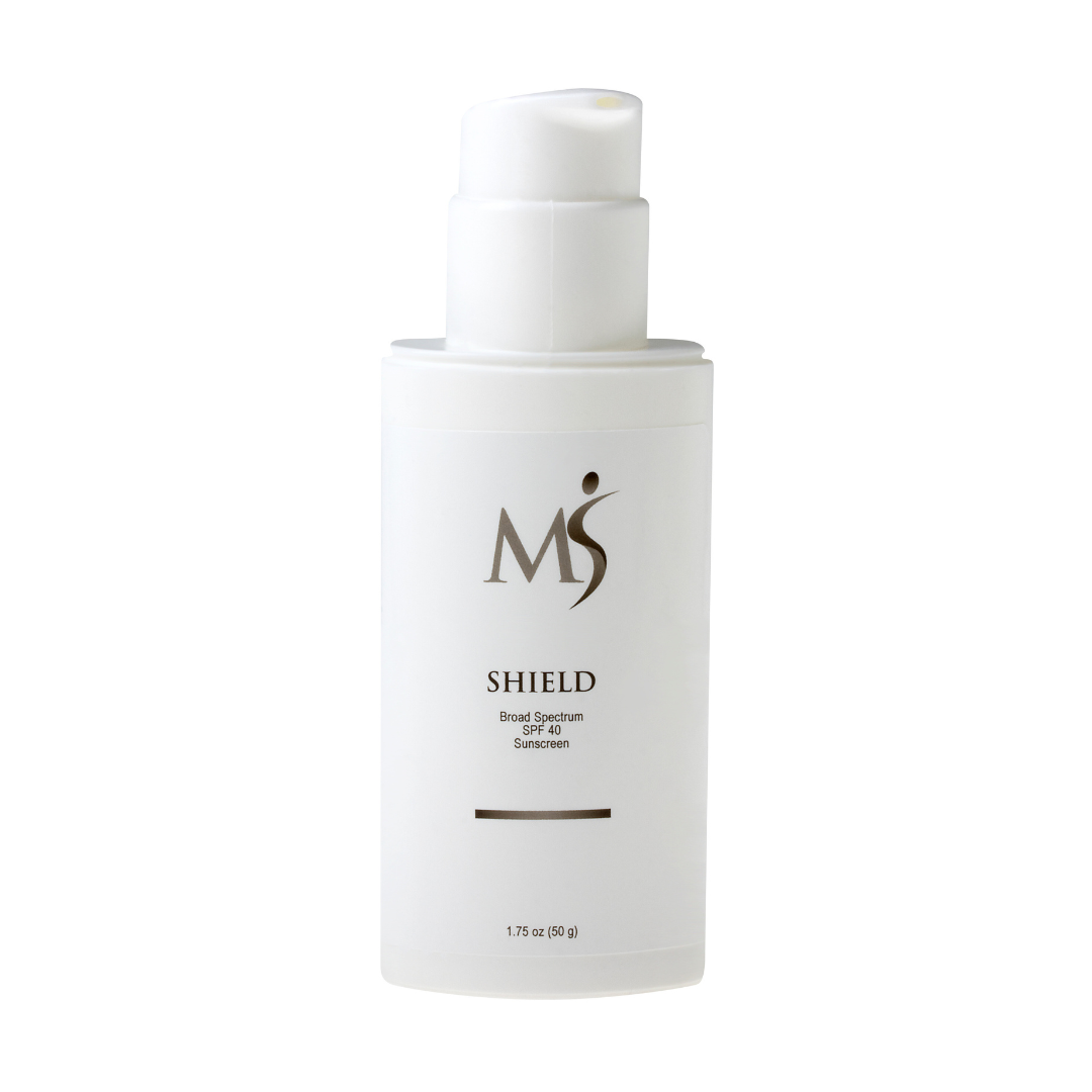 SHIELD Facial Sunscreen from MSMDSkinTherapy combines chemical-free sun protection with anti-oxidants and deep moisturizers. 