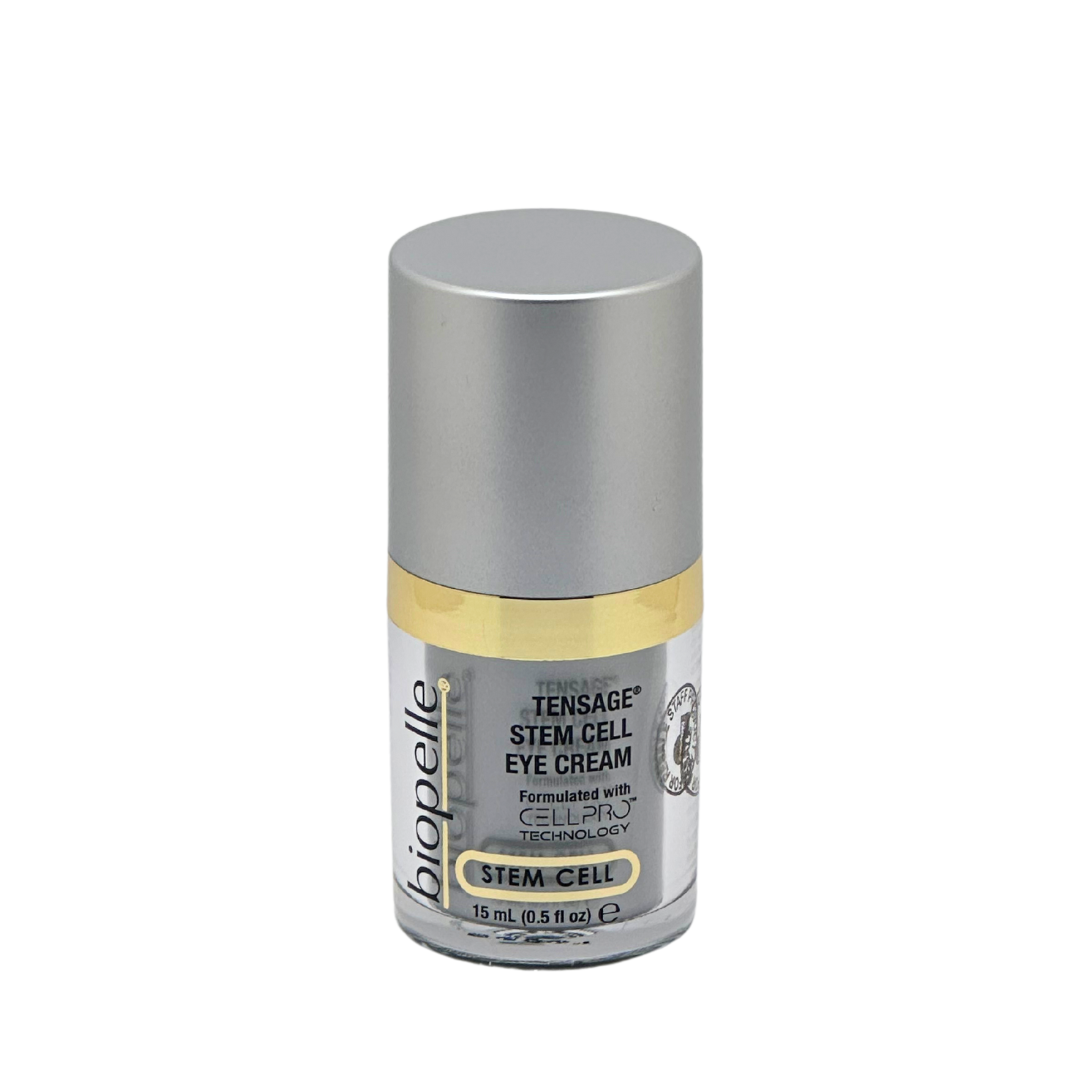 TENSAGE STEM CELL EYE CREAM is an all-in-one eye cream that addresses crow's feet, dark circles and under-eye puffiness. It uses powerful ingredients like retinol, hyaluronic acid, caffeine and peptides to restore a firmer and more youthful appearance.&nbsp;