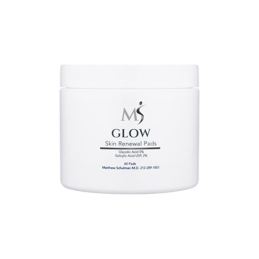 Glow medicated daily pads from MSMDSkinTherapy contains glycolic acid and salicylic acid to help oily skin or acne skin and promote exfoliation