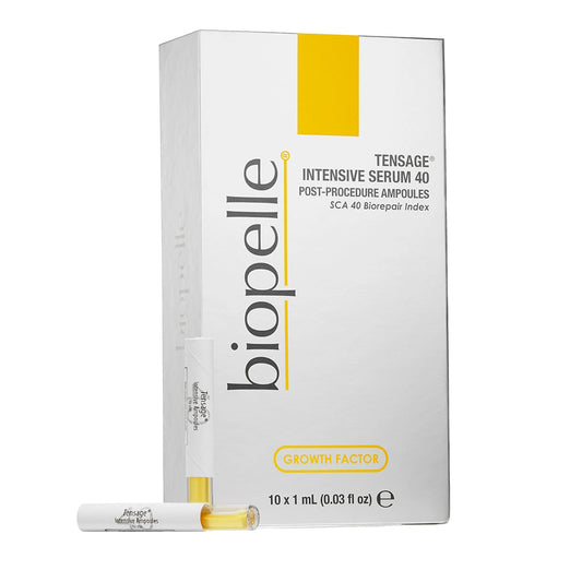 TENSAGE INTENSIVE SERUM 40 Recovery Intensive Treatment &amp; Post-Procedure Care: Award-winning intensive serum featuring concentrated growth factor benefits for fast improvement in the appearance of lackluster skin with visible improvement in as little as 24 hours. This can be used as daily regimen or as a post-procedure recovery treatment. When used post-procedure, it helps optimize results and speed recovery.